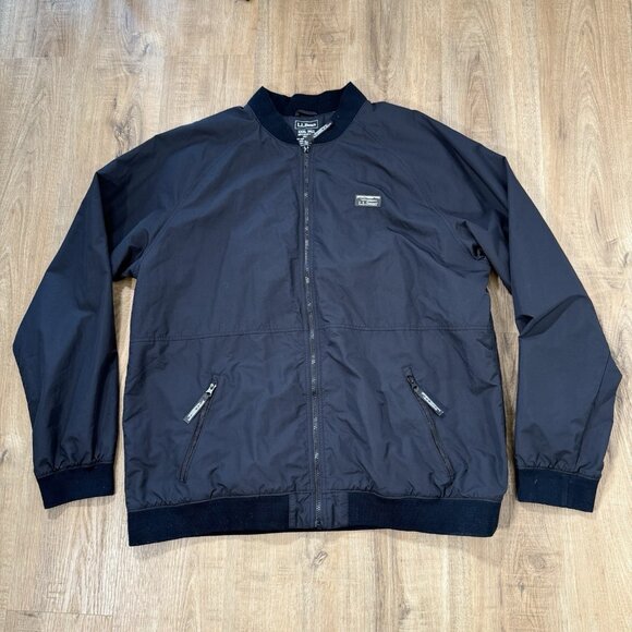L.L. Bean Other - LL Bean Men's 3 Season Bomber Jacket Black Fleece Lined Outdoor Casual XXXL Tall